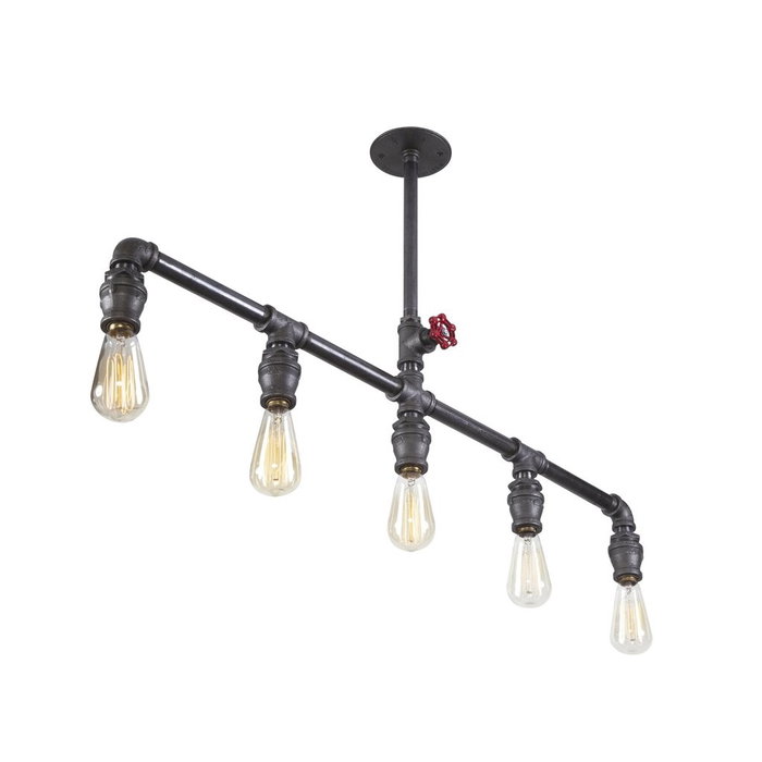 Opviq Lámpara de araña Pp121 Industrial en Negro
